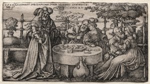 Der verlorene Sohn: Verschwendung seines Vermögens von Hans Sebald Beham