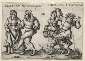 Die Dorfhochzeit: Martinus Wintermon / Nicolaus Cristmon von Hans Sebald Beham