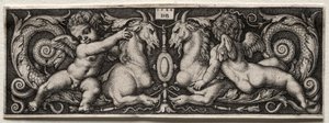 Zwei Genien von Hans Sebald Beham
