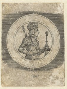 Vorderseite einer Medaille mit Porträt von König Ferdinand I. von Ungarn und Böhmen, halbfigur von Hans Sebald Beham