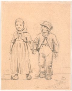 Zwei Bauernkinder von Hans Smidth