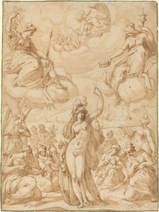 Allegorie der Minerva als Haupt der Musen von Hans Speckaert