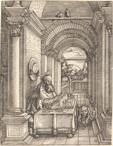 Heiliger Hieronymus beim Schreiben von Hans Springinklee