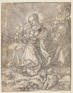 Die Madonna auf einer grünen Wiese von Hans Springinklee