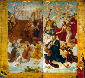 Christus und Maria vor Gott dem Vater von Hans Suess Kulmbach von