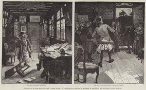 Illustrationen, aus der Jubiläumsausgabe von Holbergs Stücken, herausgegeben von E Bojesen, Kopenhagen, für das Holberg-Jubiläumsfest von Hans Tegner