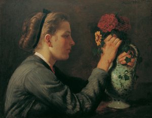 Agathe Thoma, die Schwester des Künstlers von Hans Thoma