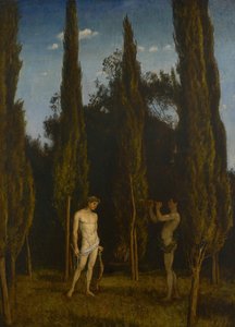 Apollo und Marsyas, 1888 von Hans Thoma