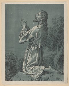 Christus betet im Garten Gethsemane von Hans Thoma