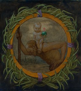 Der Heilige Christophorus im Schilfkranz von Hans Thoma