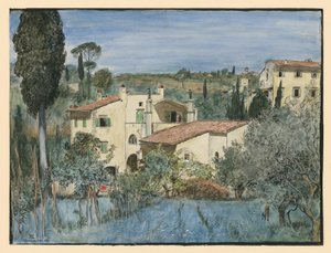 Eine Villa am Rande von Florenz von Hans Thoma