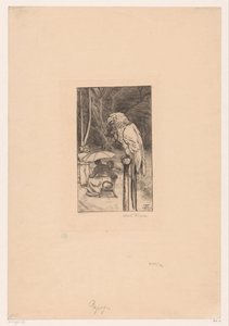 Papegaai und vier Figuren von Hans Thoma