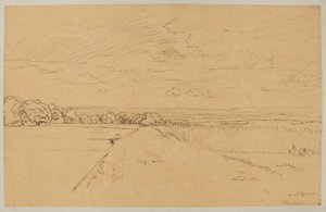 Landschaft mit Straße aus der Umgebung von Oberursel von Hans Thoma
