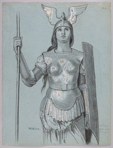 Kostümentwurf der Walküre von Hans Thoma