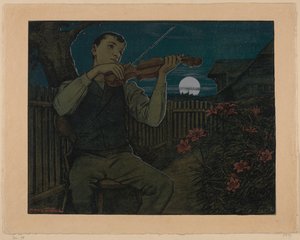 Geiger im Mondlicht von Hans Thoma