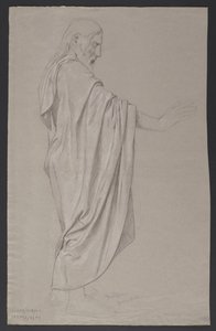 Skizze der Figur Christi von Hans Thoma