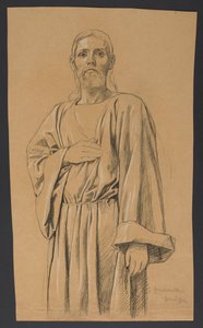 Skizze der Figur Christi von Hans Thoma
