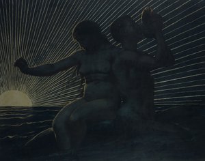Tritonenpaar, 1892 von Hans Thoma