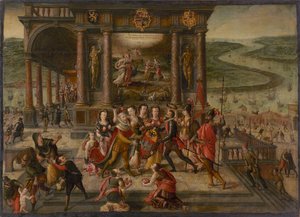 Allegorie auf den Fall von Antwerpen am 17. August 1585, 1585-1586 von Hans Vredeman de Vries