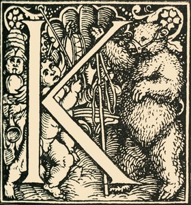 K - Ein Alphabet von Hans Weiditz, um 1520-1521, 1908 von Hans Weiditz