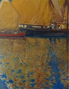 Morgenstimmung im Hafen von Lussin von Hans Wilt