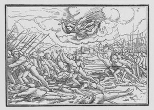 Ein Engel zerstört das assyrische Heer, 2 Chroniken XXXII, 21 von Hans after Holbein the Younger