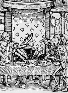 Tod und der König, aus Der Totentanz, graviert von Hans Lutzelburger, ca. 1538 von Hans after Holbein the Younger