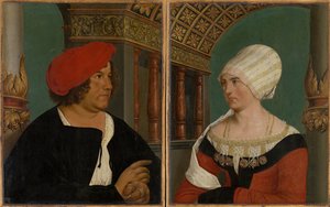 Doppelporträt des Basler Bürgermeisters Jacob Meyer zum Hasen und seiner Frau Dorothea Kannengiesser, 1516