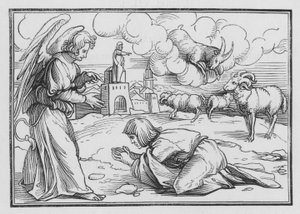 Gabriel tröstet Daniel, Daniel VIII, 17 von Hans after Holbein the Younger