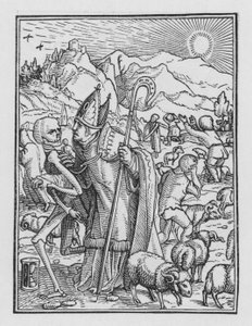 Holbeins Totentanz: Der Bischof von Hans after Holbein the Younger