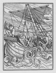 Holbeins Totentanz: Das Schiff im Sturm von Hans after Holbein the Younger