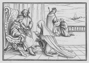 Joabs List, Absalom zurückzubringen, 2 Samuel XIV, 4 von Hans after Holbein the Younger
