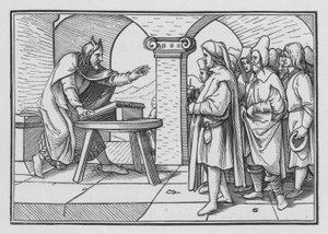 Mose ermahnt zur Gehorsamkeit aufgrund von Gottes früheren Taten, Deuteronomium IV, 1 von Hans after Holbein the Younger