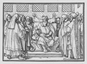 Das Geschlechtsregister von Adam an, 1 Chroniken IX, 1 von Hans after Holbein the Younger