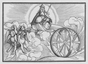 Die Vision von Ezechiel, Ezechiel I, 28 von Hans after Holbein the Younger