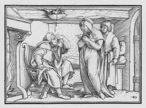 Tobit wird blind, Tobit II, 10 von Hans after Holbein the Younger