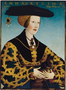 Porträt von Königin Anne von Ungarn von Hans or Johan Maler