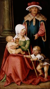 Maria Salome und Zebedäus mit ihren Söhnen Jakobus dem Älteren und Johannes dem Evangelisten von Hans von Kulmbach