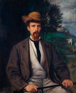 Selbstporträt mit gelbem Hut von Hans von Marées