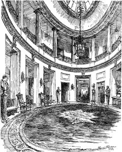 Eingangshalle des RAC-Clubhauses, Pall Mall, London, 1946