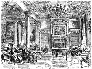 Die Mitgliederlounge, RAC Clubhaus, Pall Mall, London, 1946