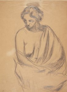 Sitzendes weibliches Modell von Harald Giersing