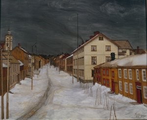 Hauptstraße, Roros von Harald Oscar Sohlberg
