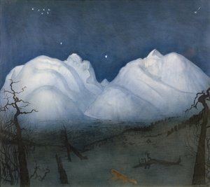 Winternacht in den Bergen von Harald Oscar Sohlberg