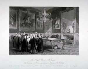 Innenansicht des königlichen Kabinetts im St. James