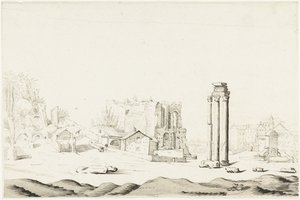 Ruinen des Campo Vaccino im Forum Romanum von Harmen ter Borch