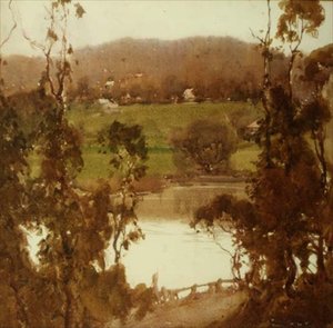 Am Fluss Yarra bei Melbourne von Harold Brocklebank Herbert