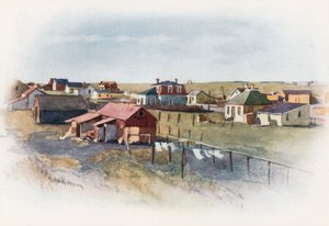 Eine Prärie-Stadt, Gleichen, Alberta von Harold Copping