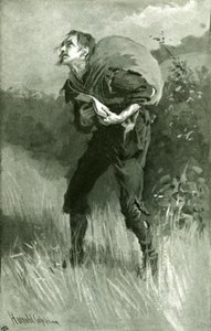 Christian geht auf dem Feld von Harold Copping