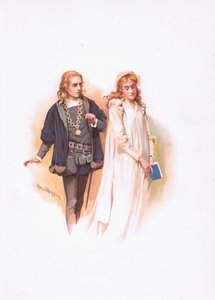 Hamlet und Ophelia, Illustration aus Hamlet